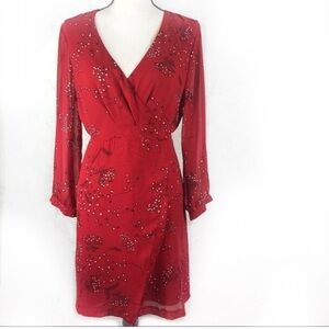 [Madewell] Red Floral Wrap Dress